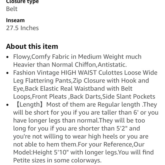 NWT size large Chic White Wide-Leg pleated front Trousers - Picture 5 of 5